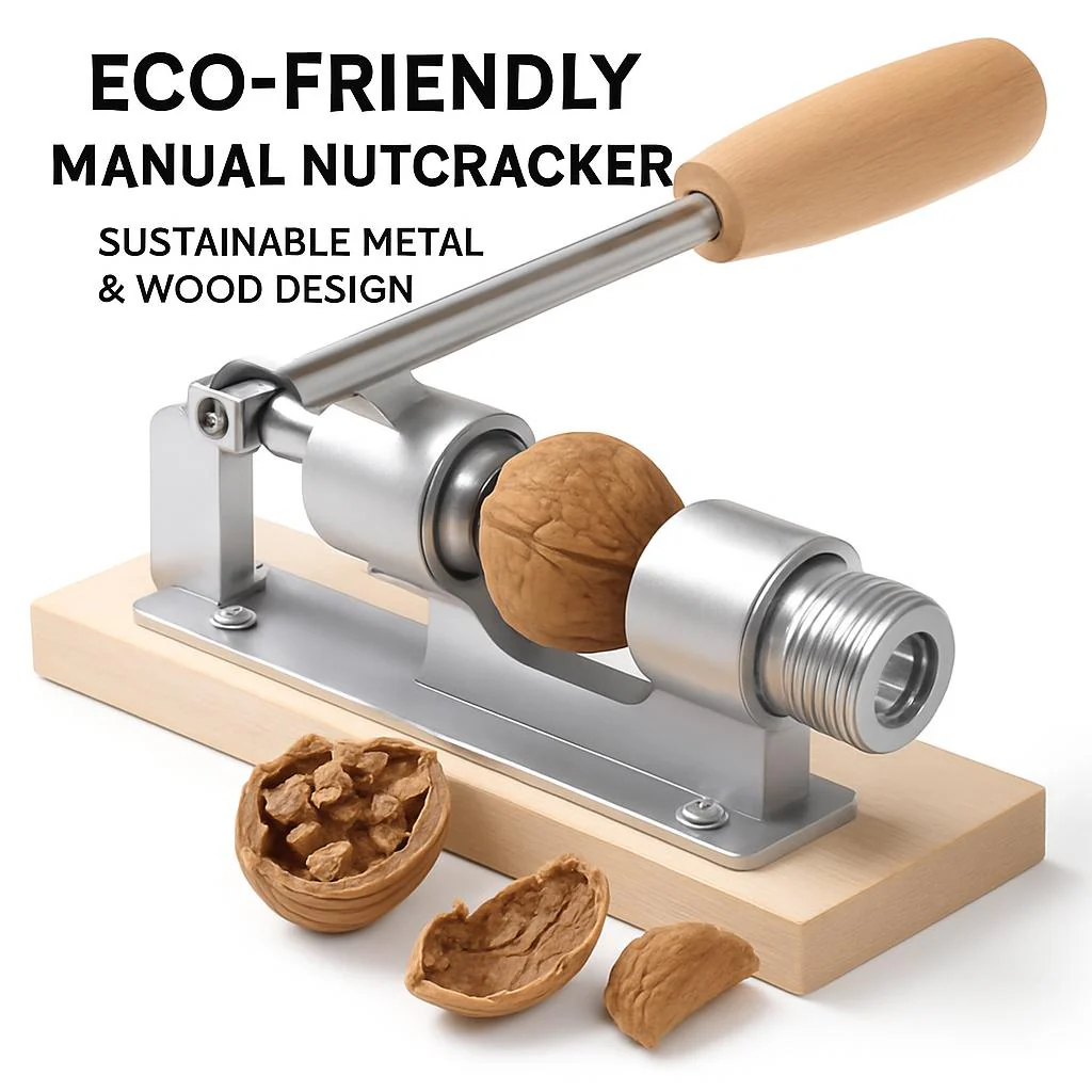 Eco-Friendly Manual Nutcracker - Sustainable Metal & Wood Design - Image 7