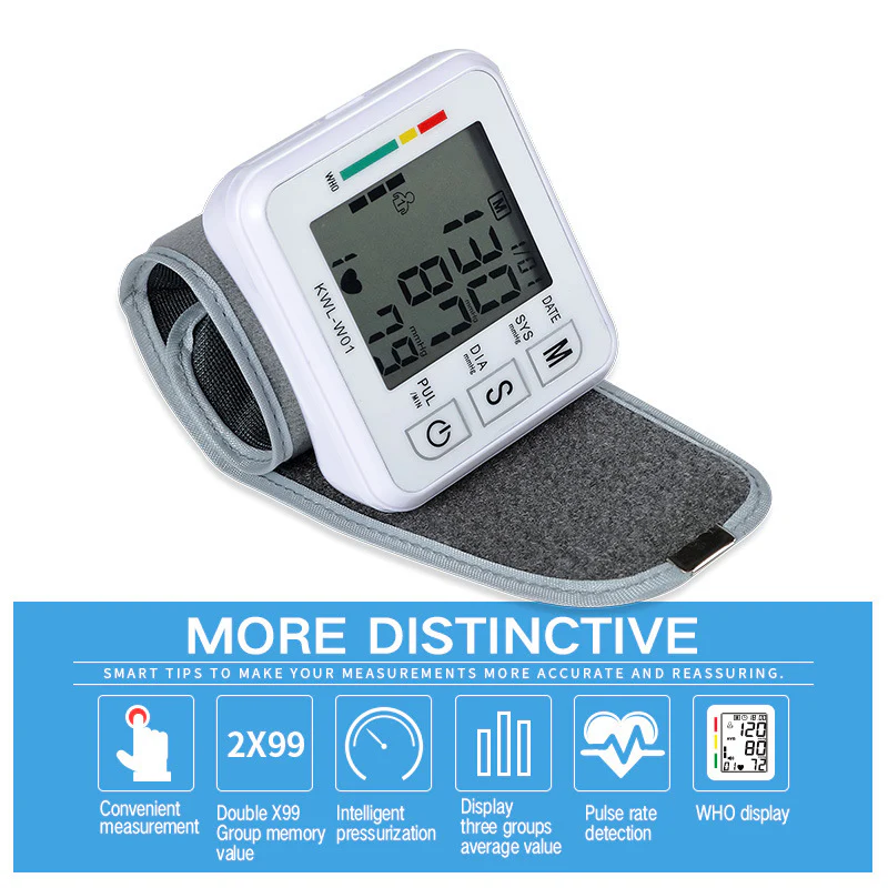 Compact Digital Wrist Blood Pressure Monitor - Eco-Friendly Health Tracker - Image 23
