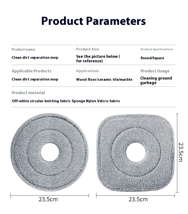 Reusable Gray Microfiber Mop Pads - Eco-Friendly Cleaning Solution - Image 11