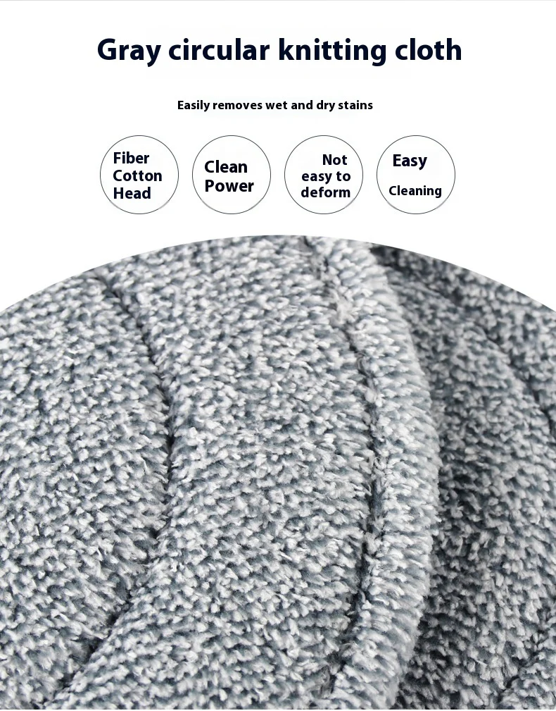 Reusable Gray Microfiber Mop Pads - Eco-Friendly Cleaning Solution - Image 12