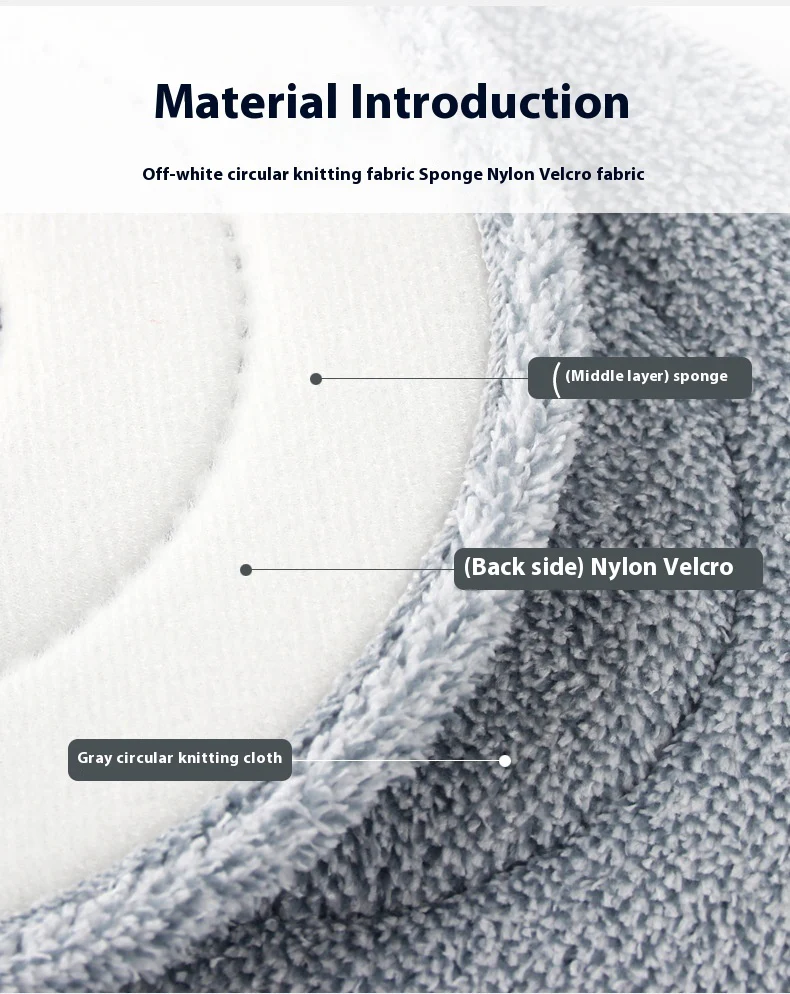 Reusable Gray Microfiber Mop Pads - Eco-Friendly Cleaning Solution - Image 13