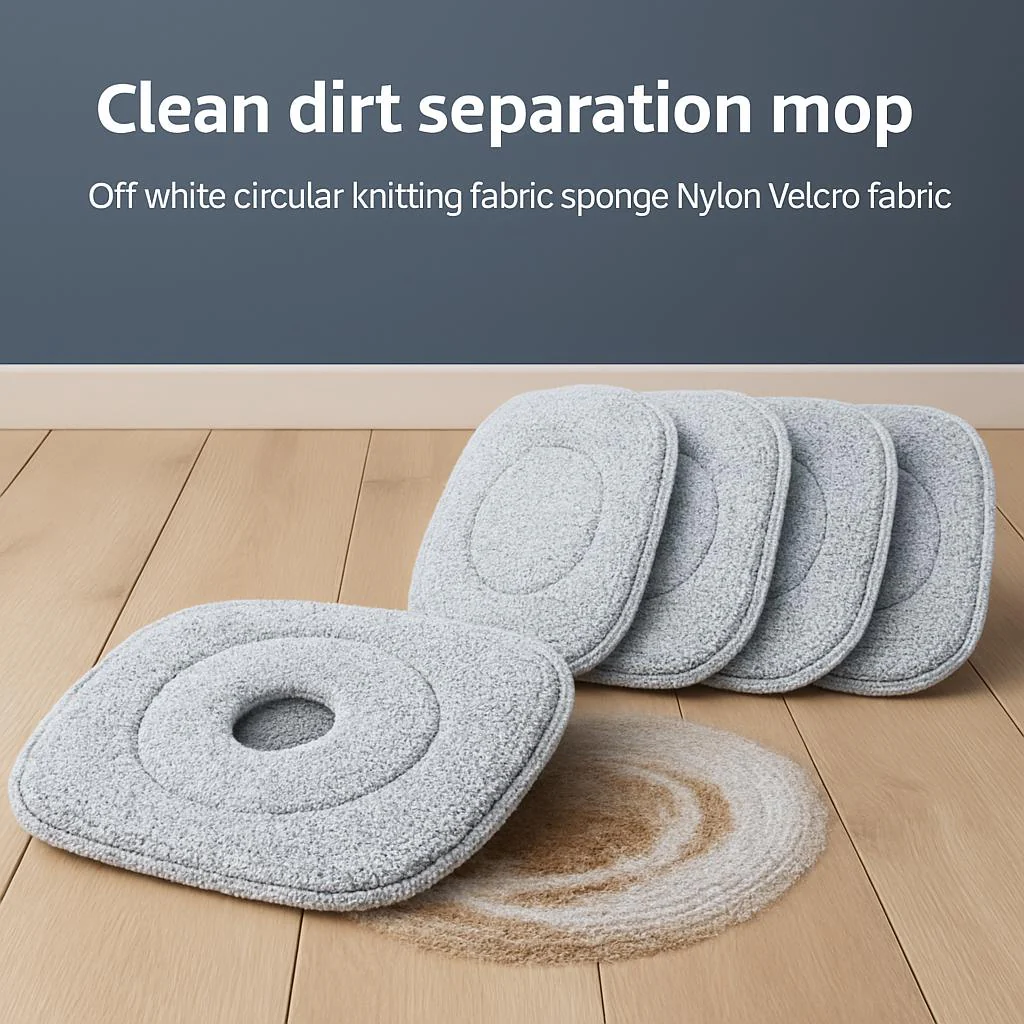 Reusable Gray Microfiber Mop Pads - Eco-Friendly Cleaning Solution - Image 3