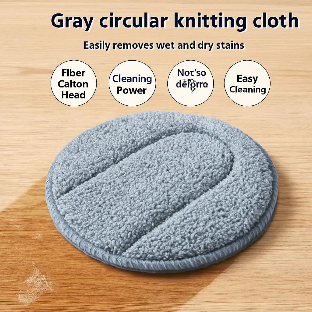 Reusable Gray Microfiber Mop Pads - Eco-Friendly Cleaning Solution - Image 5