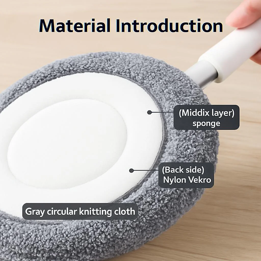 Reusable Gray Microfiber Mop Pads - Eco-Friendly Cleaning Solution - Image 6
