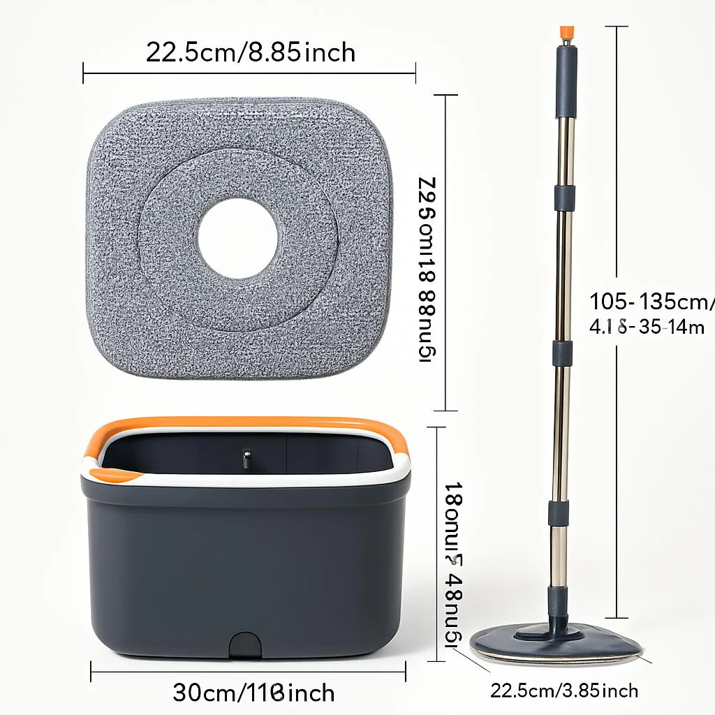 Reusable Gray Microfiber Mop Pads - Eco-Friendly Cleaning Solution - Image 7