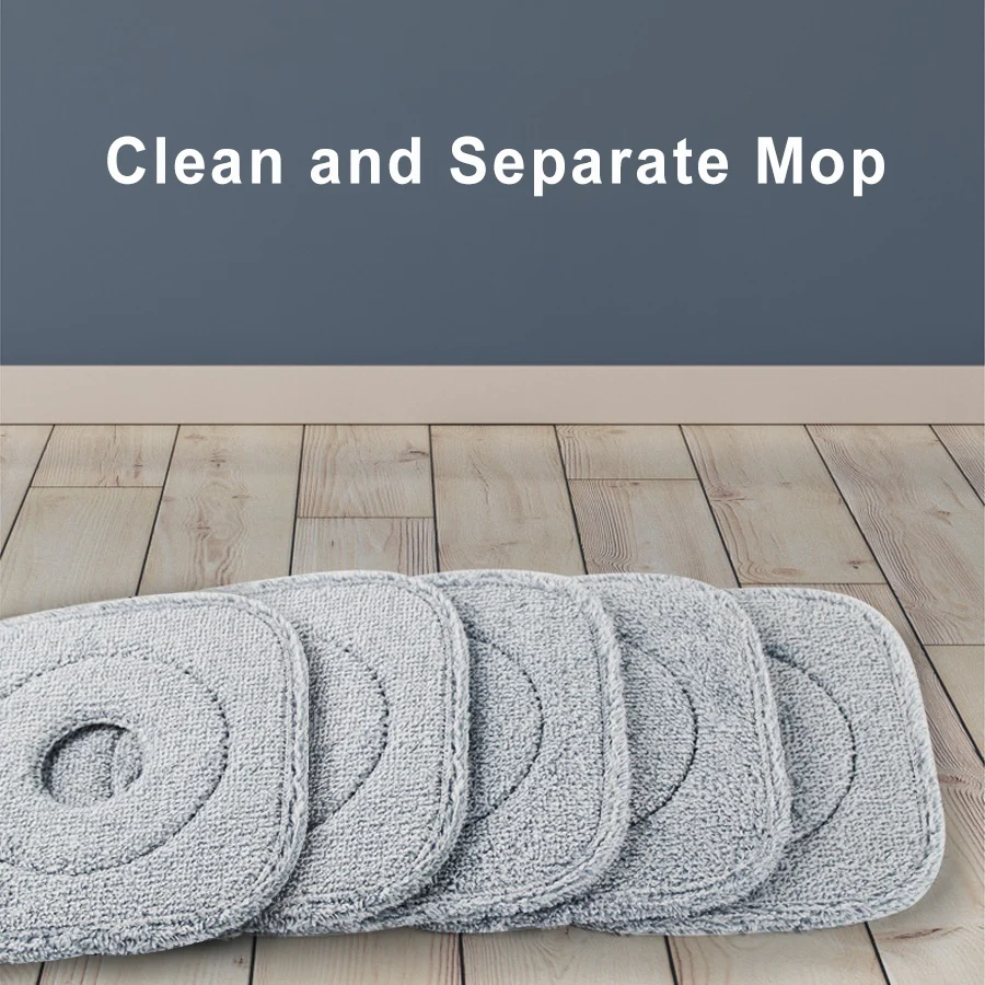 Reusable Gray Microfiber Mop Pads - Eco-Friendly Cleaning Solution - Image 9