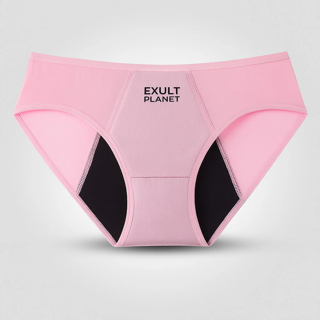 Eco-Friendly Reusable Period Underwear - Black & Pink Briefs (Pack of 3) - Image 11