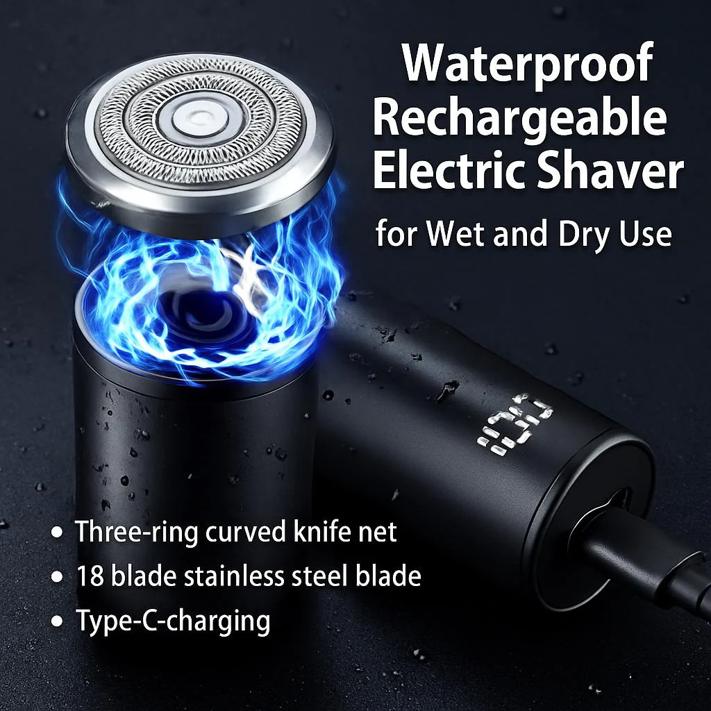 Waterproof Rechargeable Electric Shaver for Wet and Dry Use - Image 4