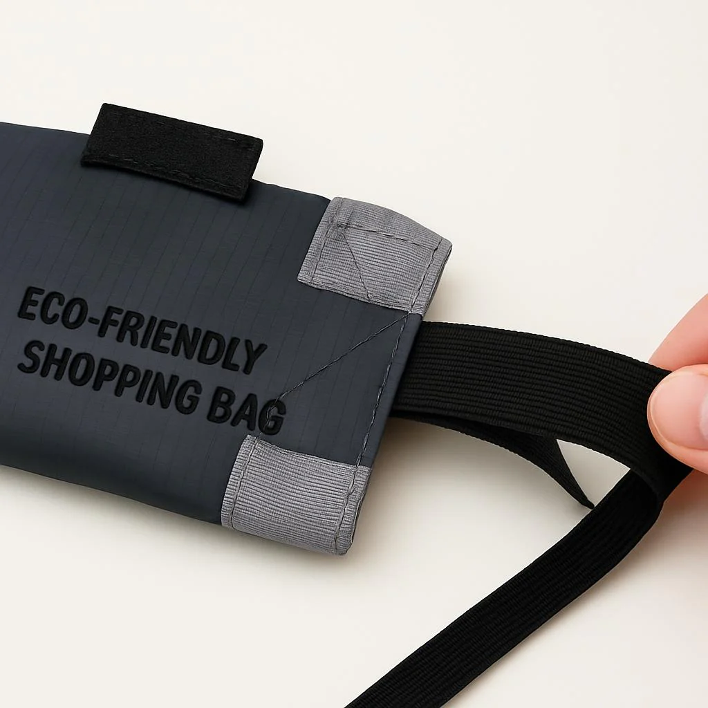 Eco-Friendly Reusable Black Shopping Bag - Sustainable Grocery Tote - Image 4