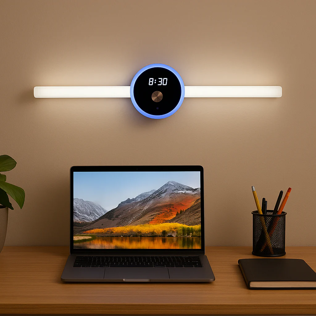 Motion Sensor Smart Cabinet Light with Clock – Removable LED Wardrobe Lamp - Image 2