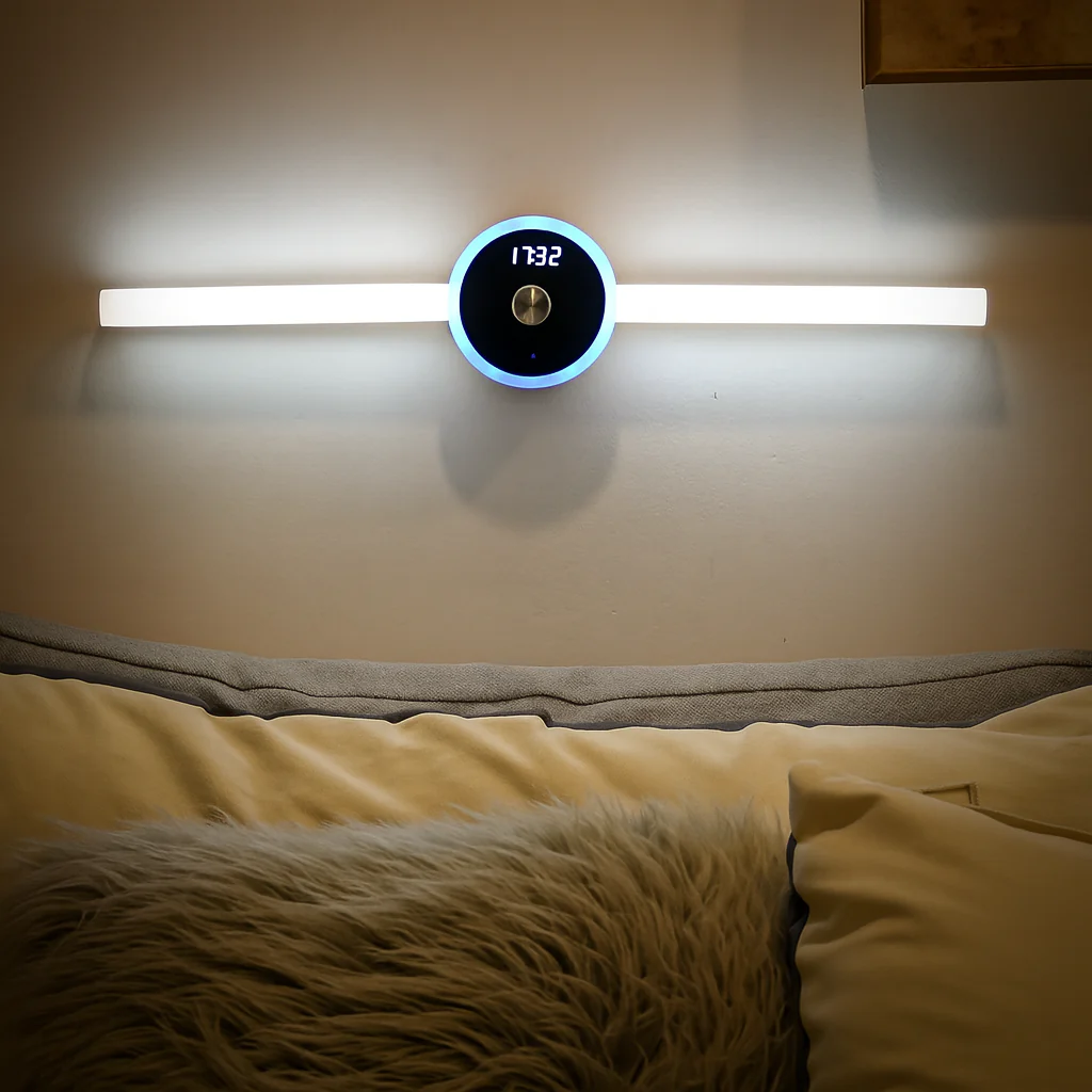Motion Sensor Smart Cabinet Light with Clock – Removable LED Wardrobe Lamp - Image 3