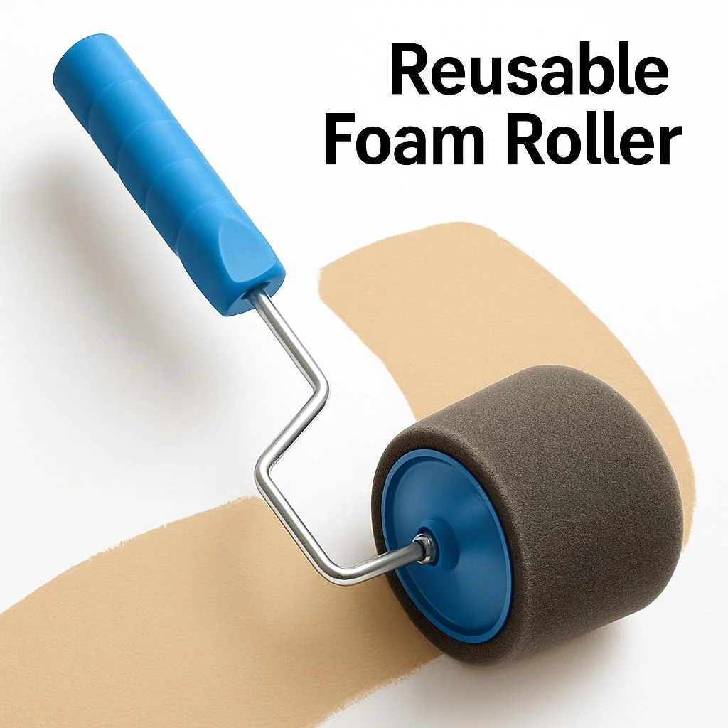 Eco-Friendly Paint Roller Set with Reusable Foam Rollers - Image 3