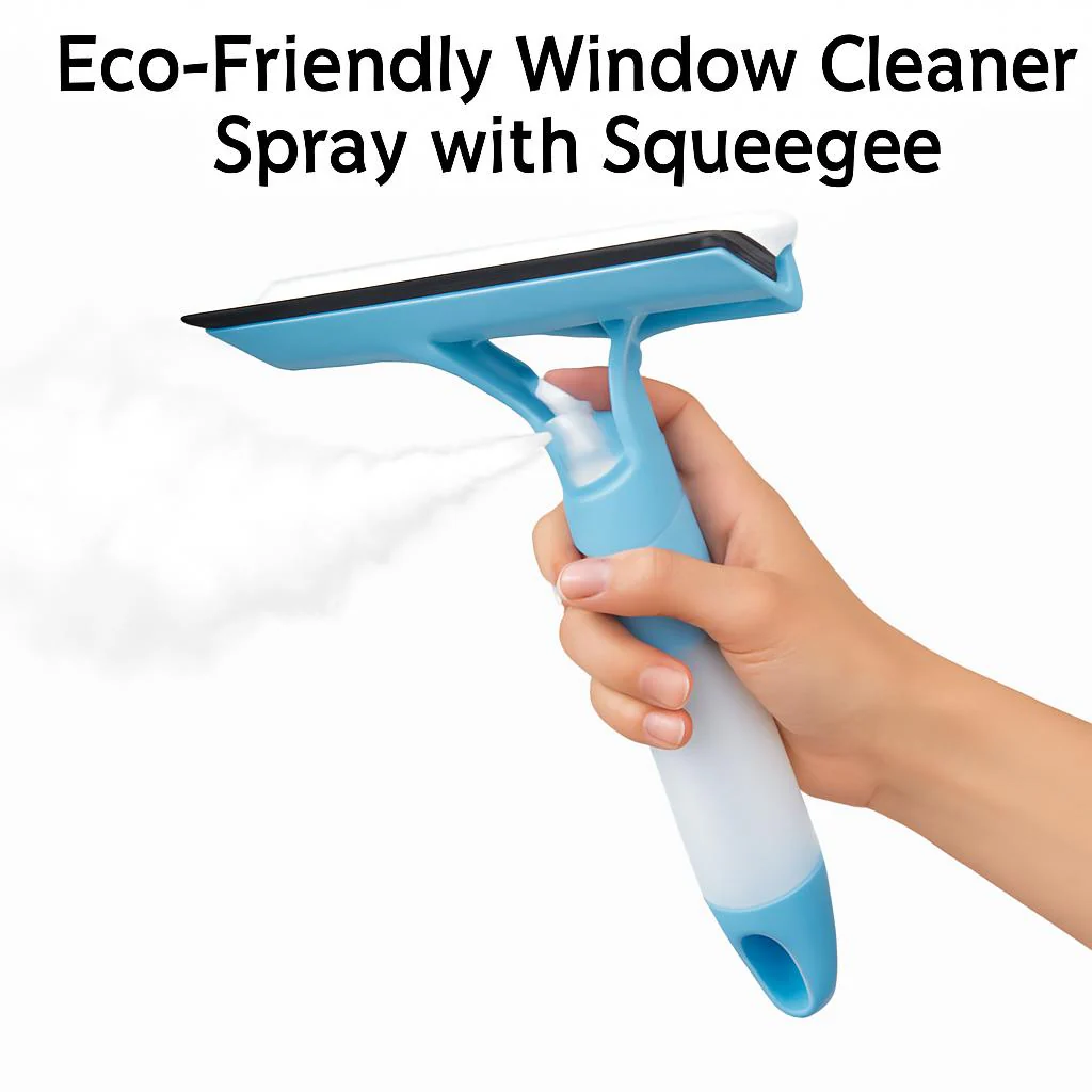 Eco-Friendly Window Cleaner Spray with Squeegee - Image 2