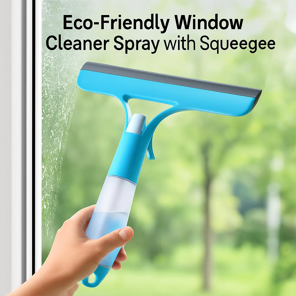 Eco-Friendly Window Cleaner Spray with Squeegee - Image 9