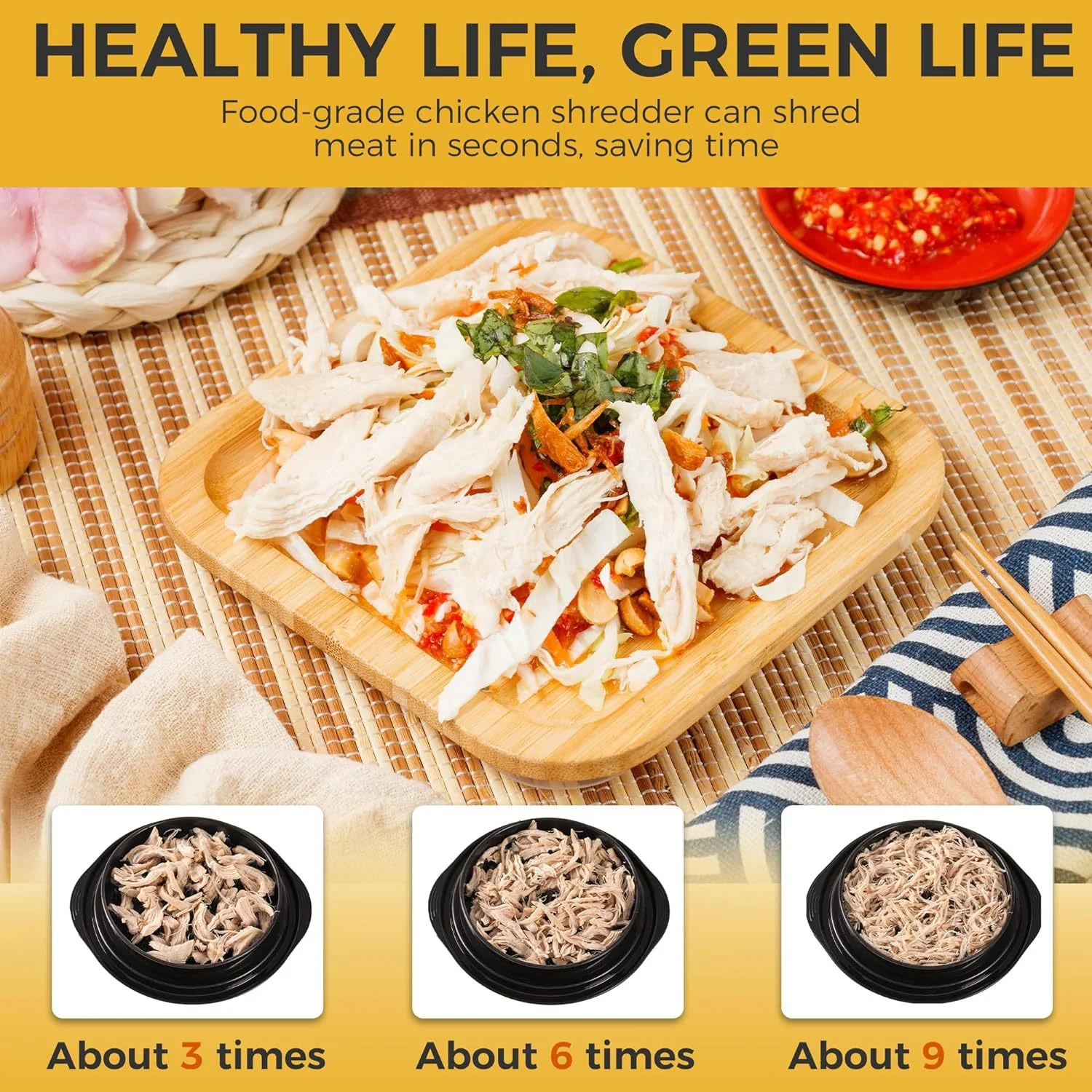 Multi Functional Chicken Shredder Machine Chicken Breast Meat Chopper Separator Meat Food Grinder Auxiliary Food Chopper Machine - Image 9