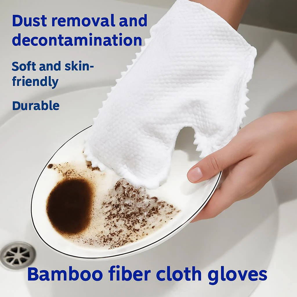 Eco-Friendly Bamboo Fiber Cleaning Gloves - Image 2