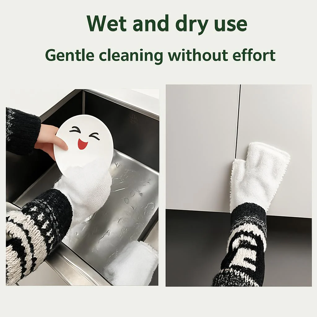 Eco-Friendly Bamboo Fiber Cleaning Gloves - Image 5