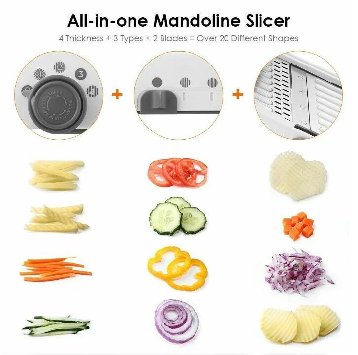 Versatile Mandoline Slicer for Precise Vegetable Cuts - Image 12