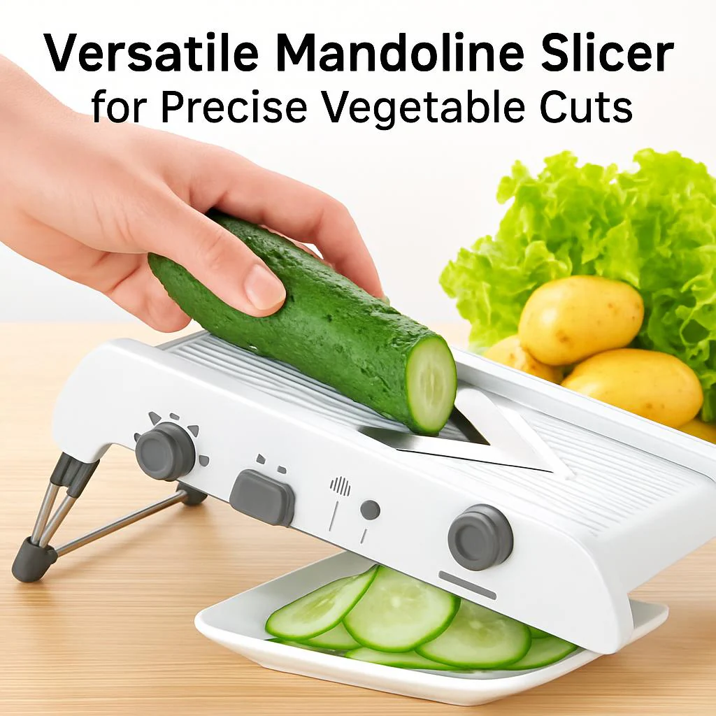 Versatile Mandoline Slicer for Precise Vegetable Cuts - Image 3