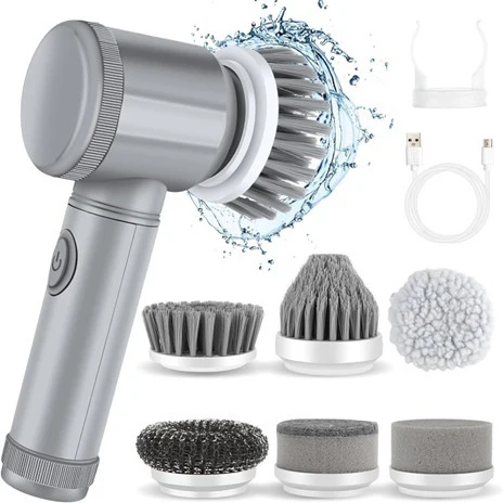 Rechargeable Multi-Use Electric Cleaning Brush Set for Efficient Home Cleaning - Image 5