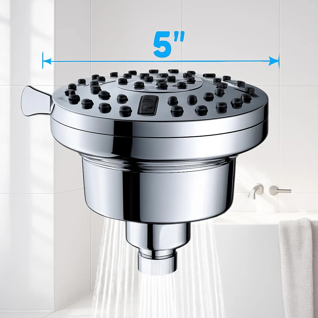Water-Saving Showerhead with Filter Cartridge for Cleaner Water - Image 3