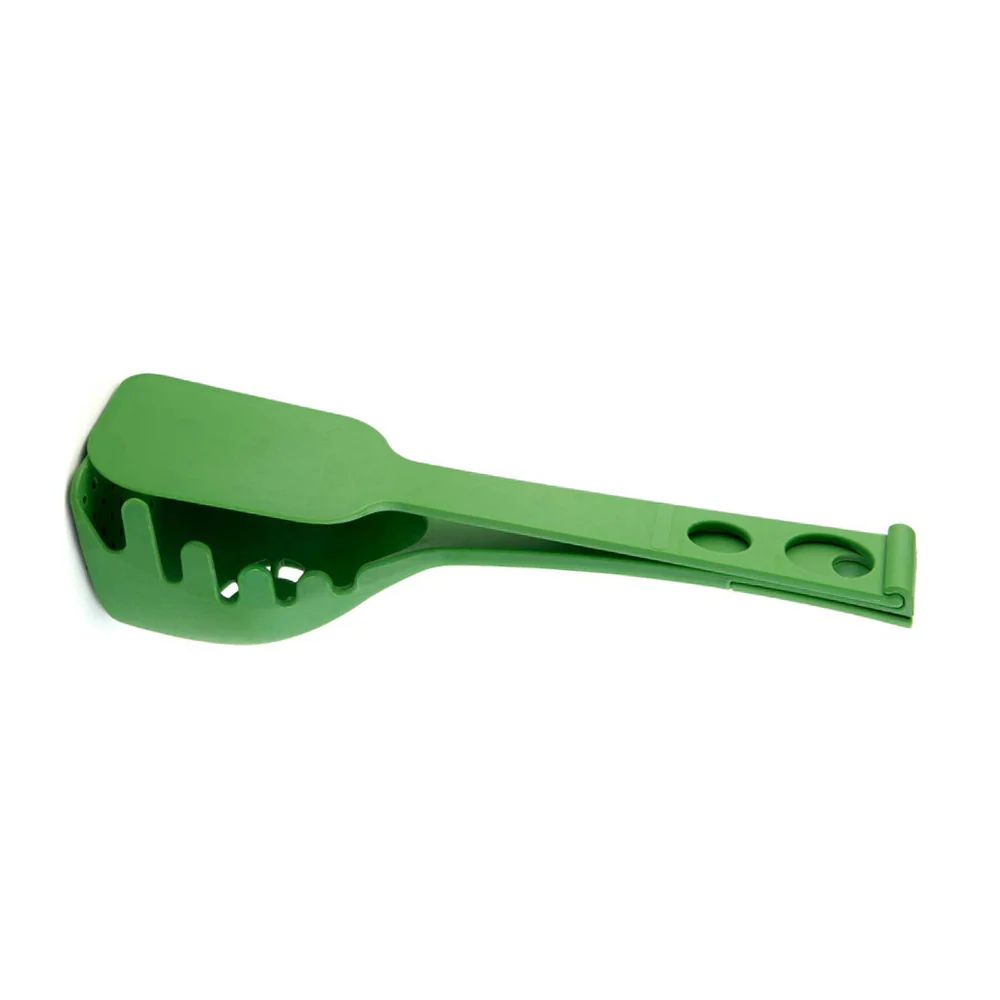 Green Multi-Functional Silicone Kitchen Utensil - Spoon and Tongs Combo - Image 13