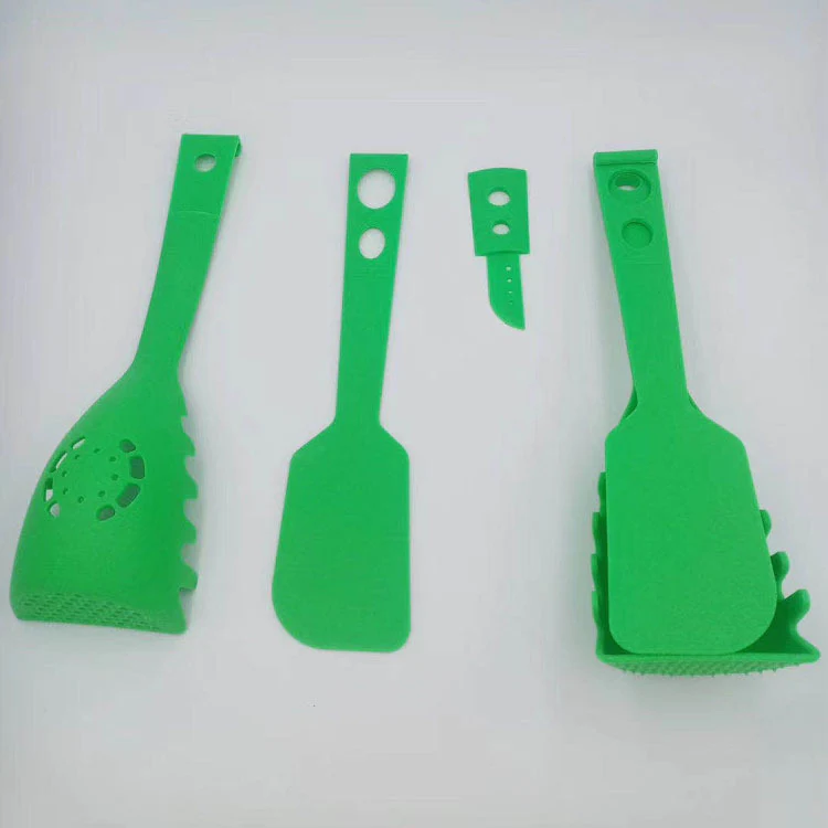 Green Multi-Functional Silicone Kitchen Utensil - Spoon and Tongs Combo - Image 19