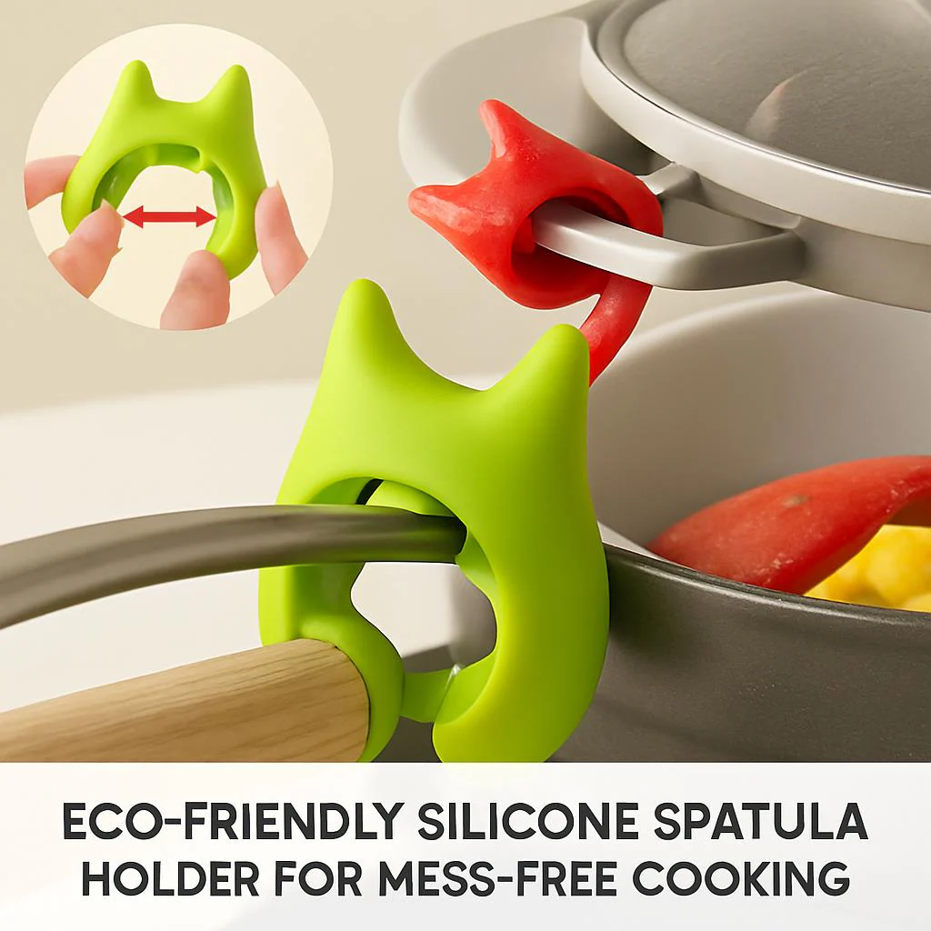 Eco-Friendly Silicone Spatula Holder for Mess-Free Cooking - Image 2