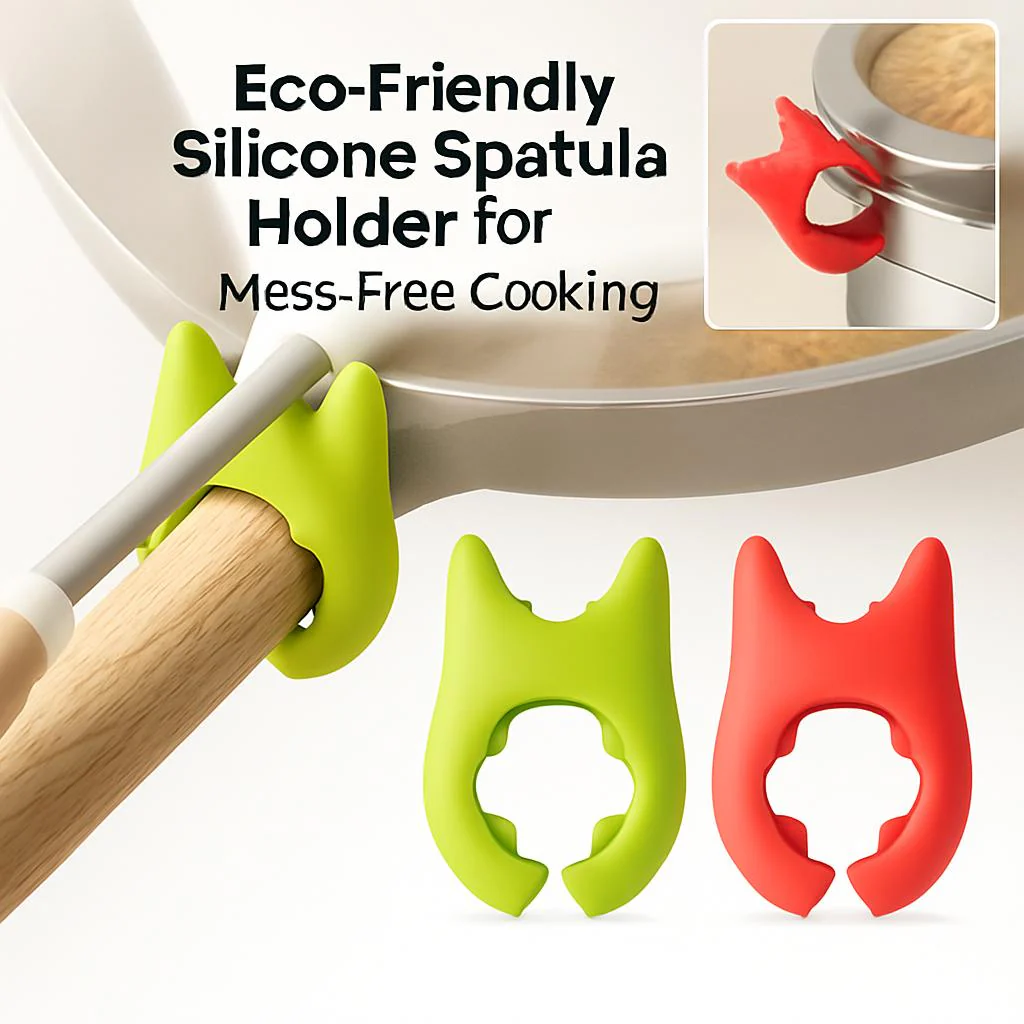 Eco-Friendly Silicone Spatula Holder for Mess-Free Cooking - Image 3
