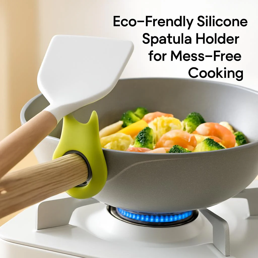 Eco-Friendly Silicone Spatula Holder for Mess-Free Cooking - Image 5