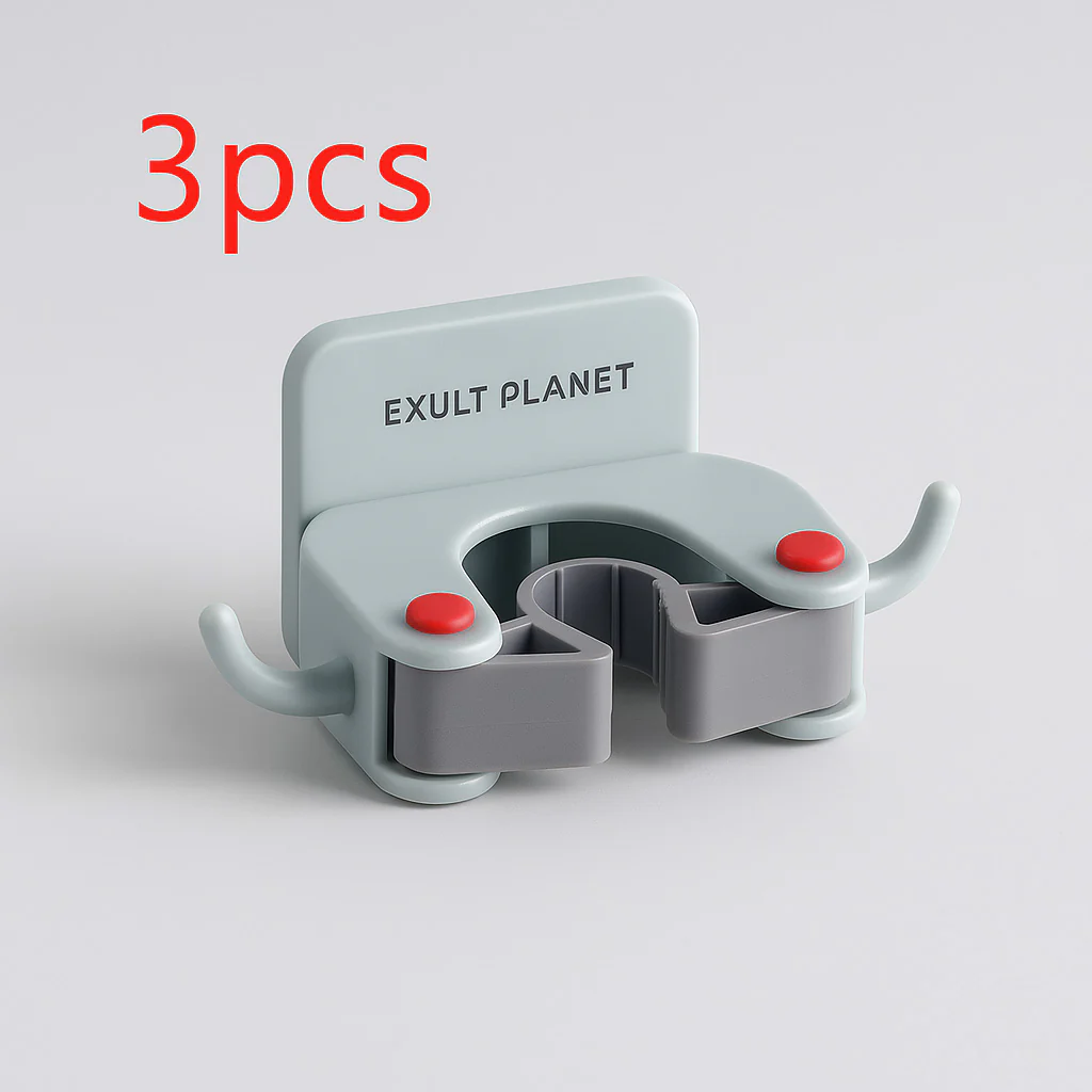Eco-Friendly Wall-Mounted Mop and Broom Holder