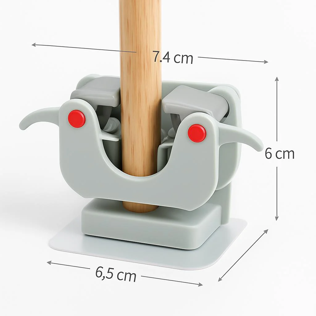 Eco-Friendly Wall-Mounted Mop and Broom Holder - Image 3