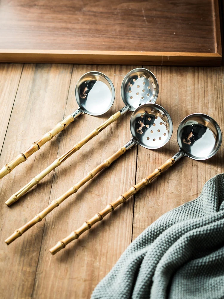 Eco-Friendly Bamboo Soup Spoon & Strainer - Image 16