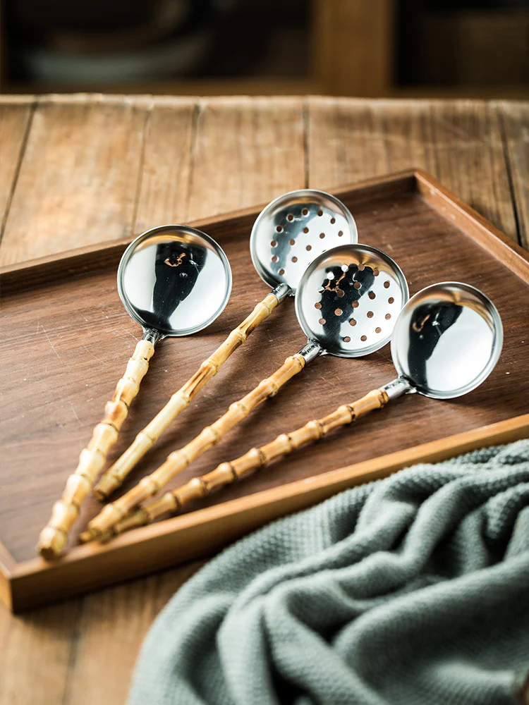 Eco-Friendly Bamboo Soup Spoon & Strainer - Image 17