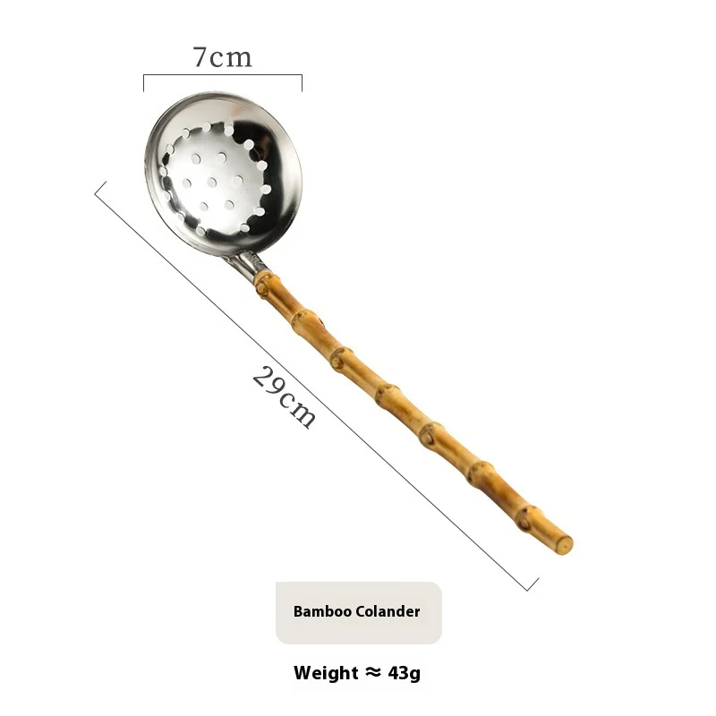 Eco-Friendly Bamboo Soup Spoon & Strainer - Image 19