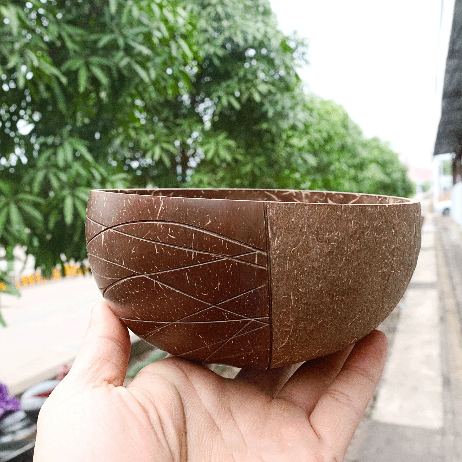 Eco-Friendly Coconut Shell Rice Bowls - Sustainable Biodegradable Dinnerware Set - Image 19
