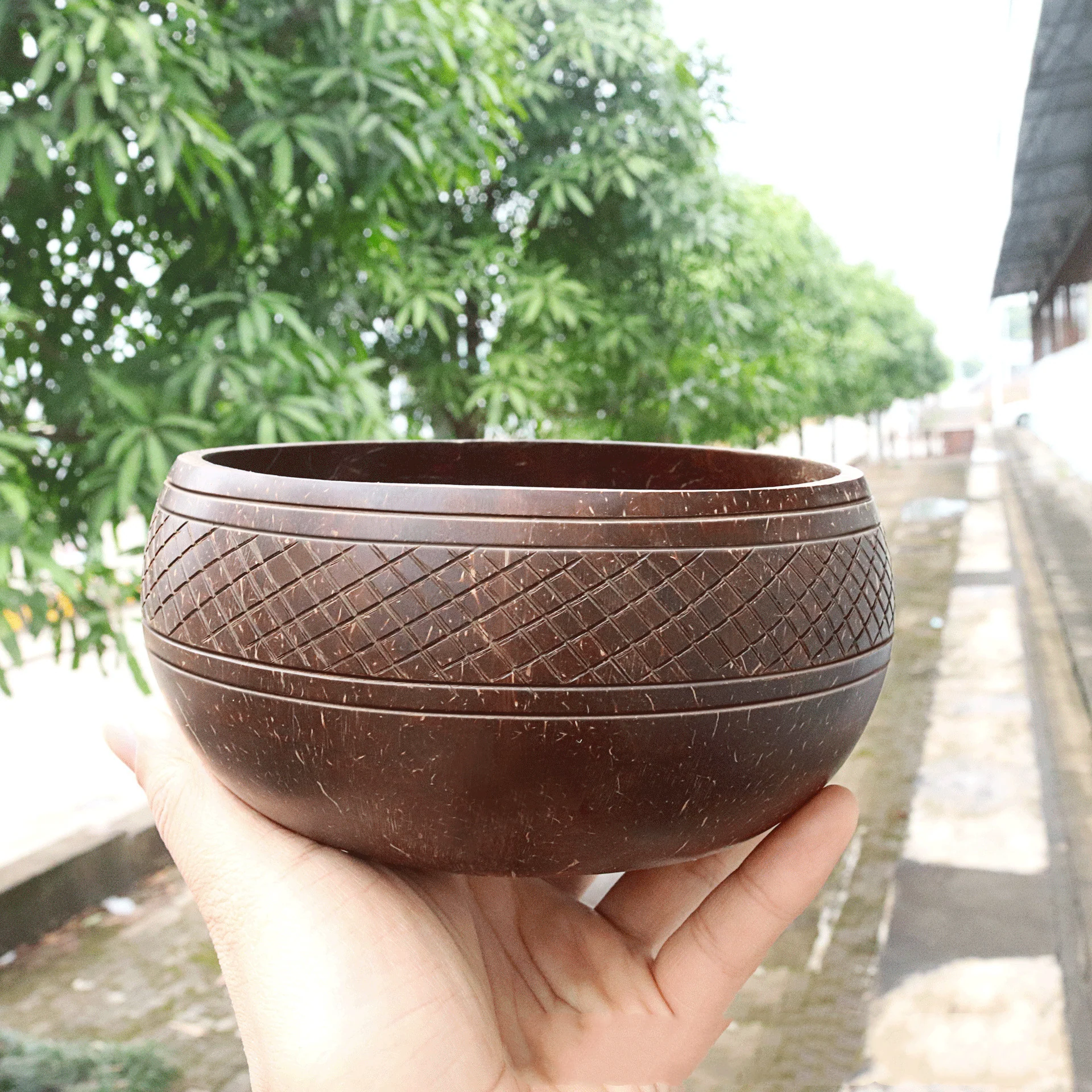 Eco-Friendly Coconut Shell Rice Bowls - Sustainable Biodegradable Dinnerware Set - Image 20