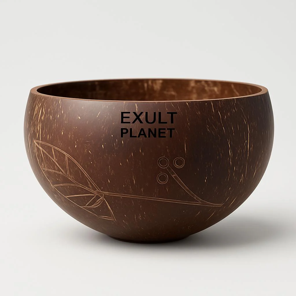 Eco-Friendly Coconut Shell Rice Bowls - Sustainable Biodegradable Dinnerware Set - Image 9