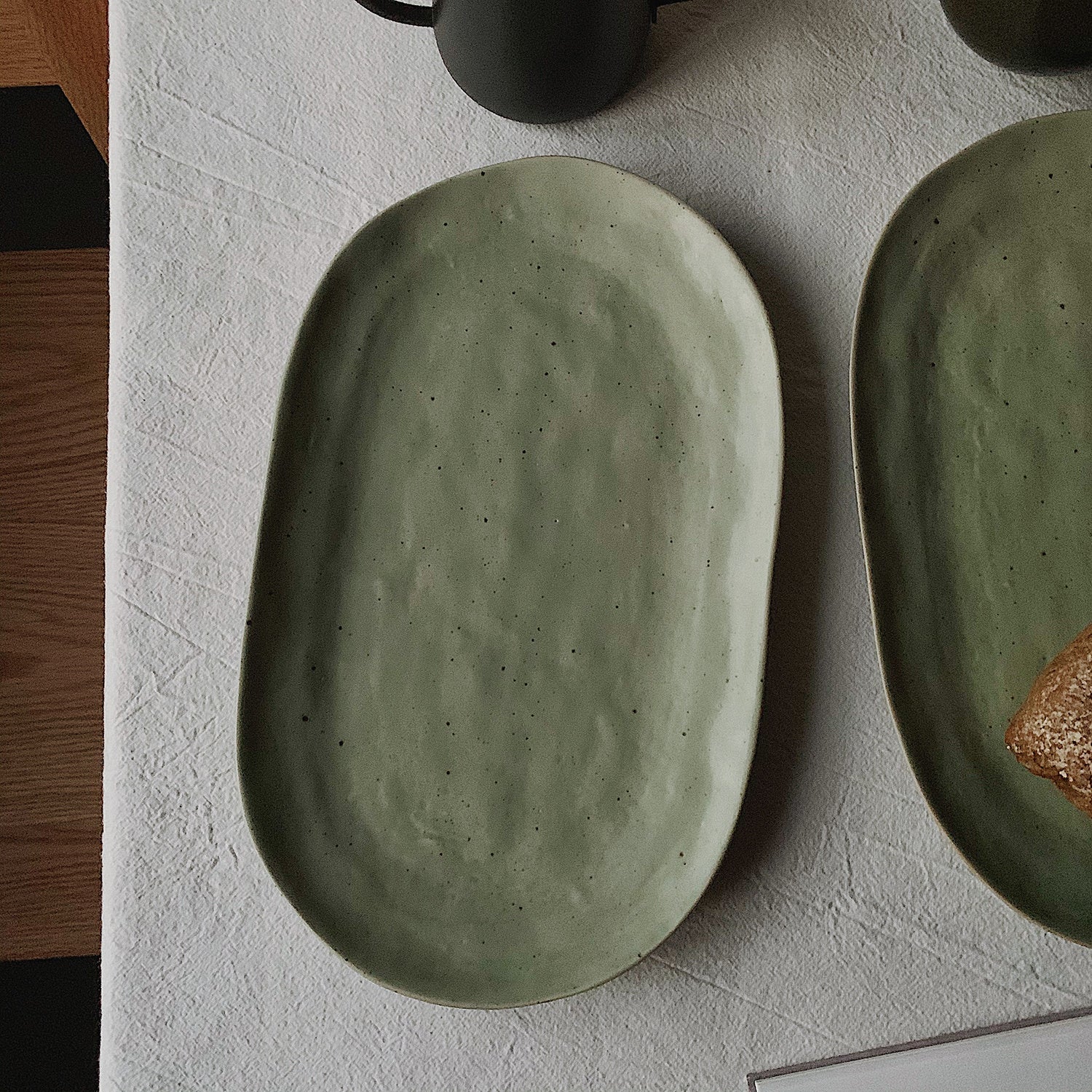 Eco-Friendly Light Green Oval Ceramic Soap Dish - Image 11