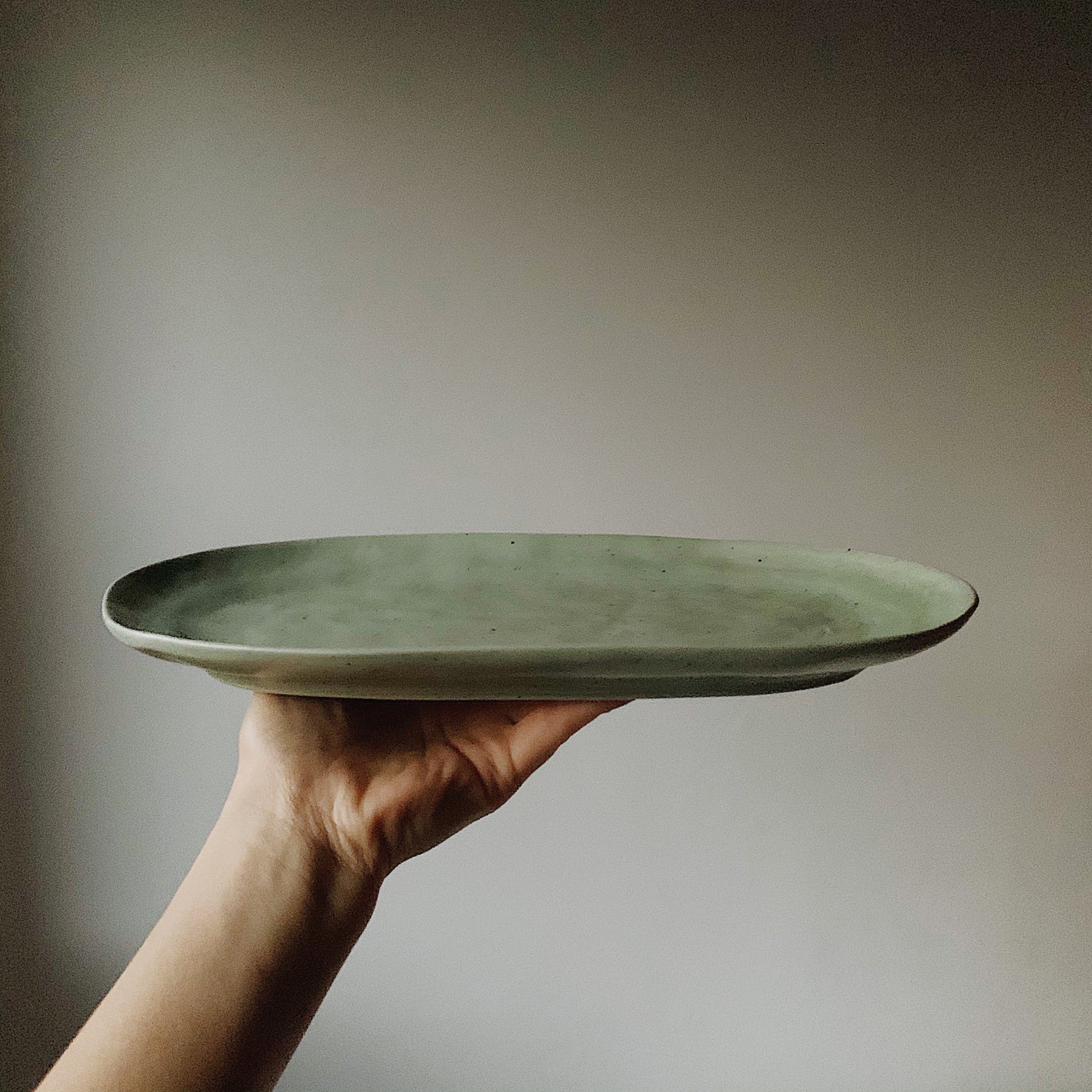 Eco-Friendly Light Green Oval Ceramic Soap Dish - Image 9