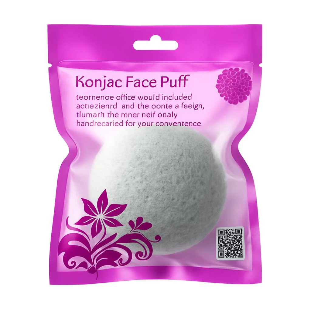Natural Konjac Face Puff - Biodegradable Facial Cleansing Sponge - Image 7