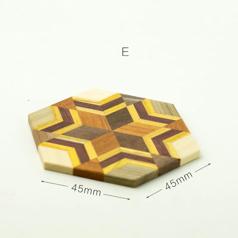 Eco-Friendly Hexagonal Wooden Coaster - Sustainable Home Decor - Image 16