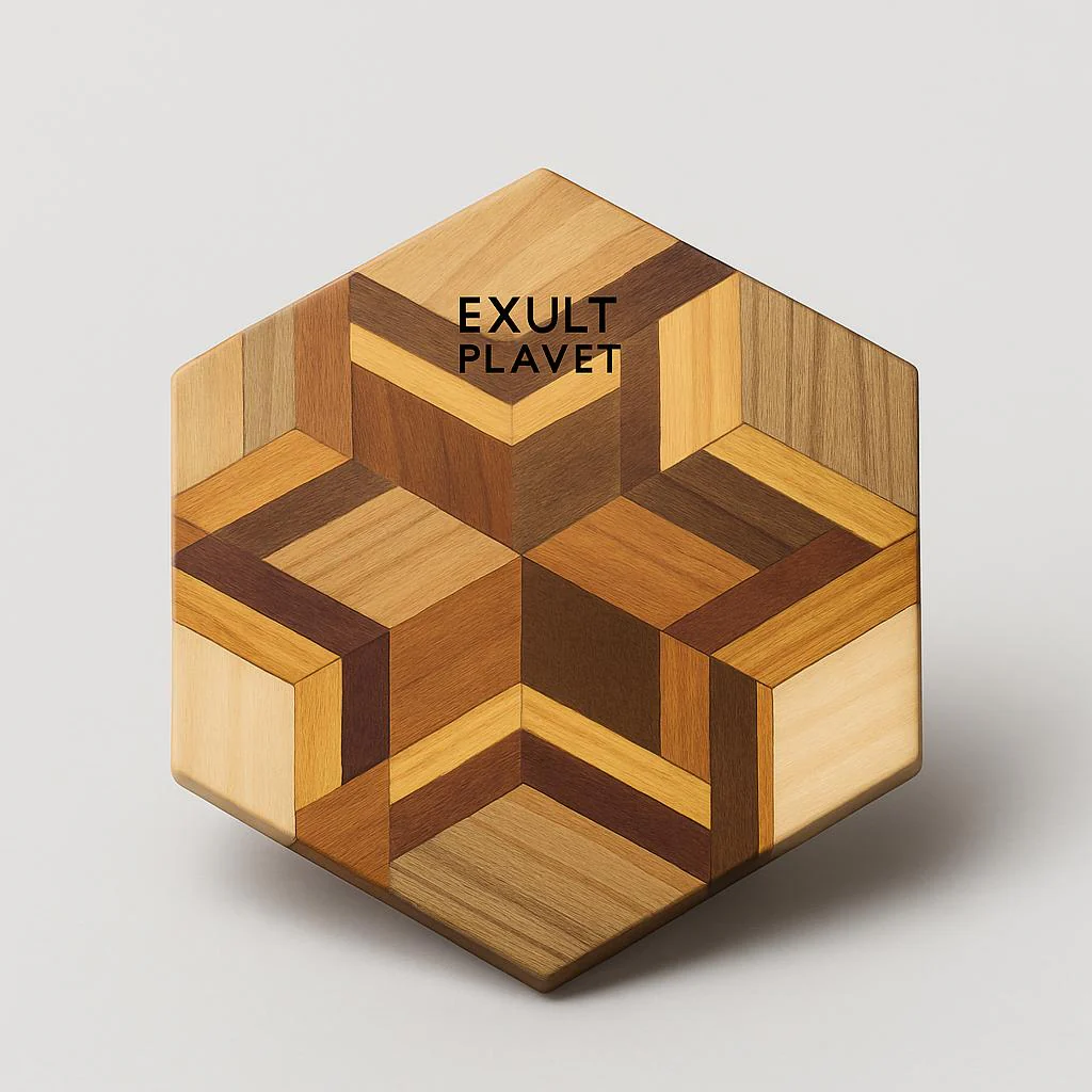 Eco-Friendly Hexagonal Wooden Coaster - Sustainable Home Decor - Image 6