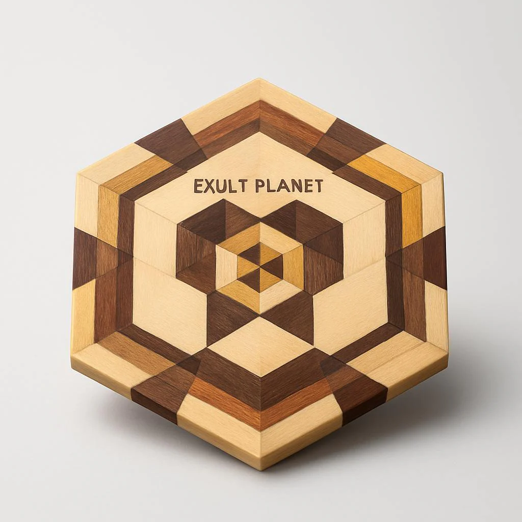Eco-Friendly Hexagonal Wooden Coaster - Sustainable Home Decor - Image 8