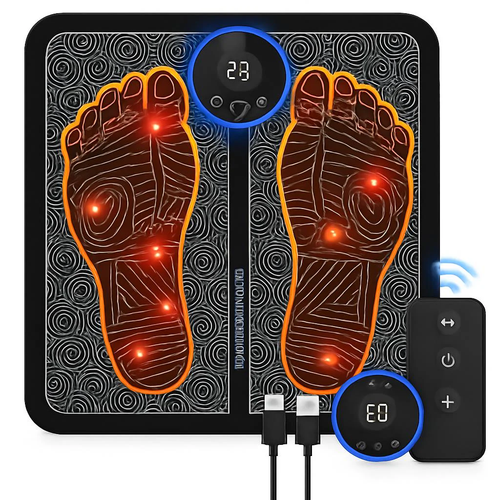 Rechargeable Electronic Foot Massager Pad for Relaxation and Wellness - Image 10