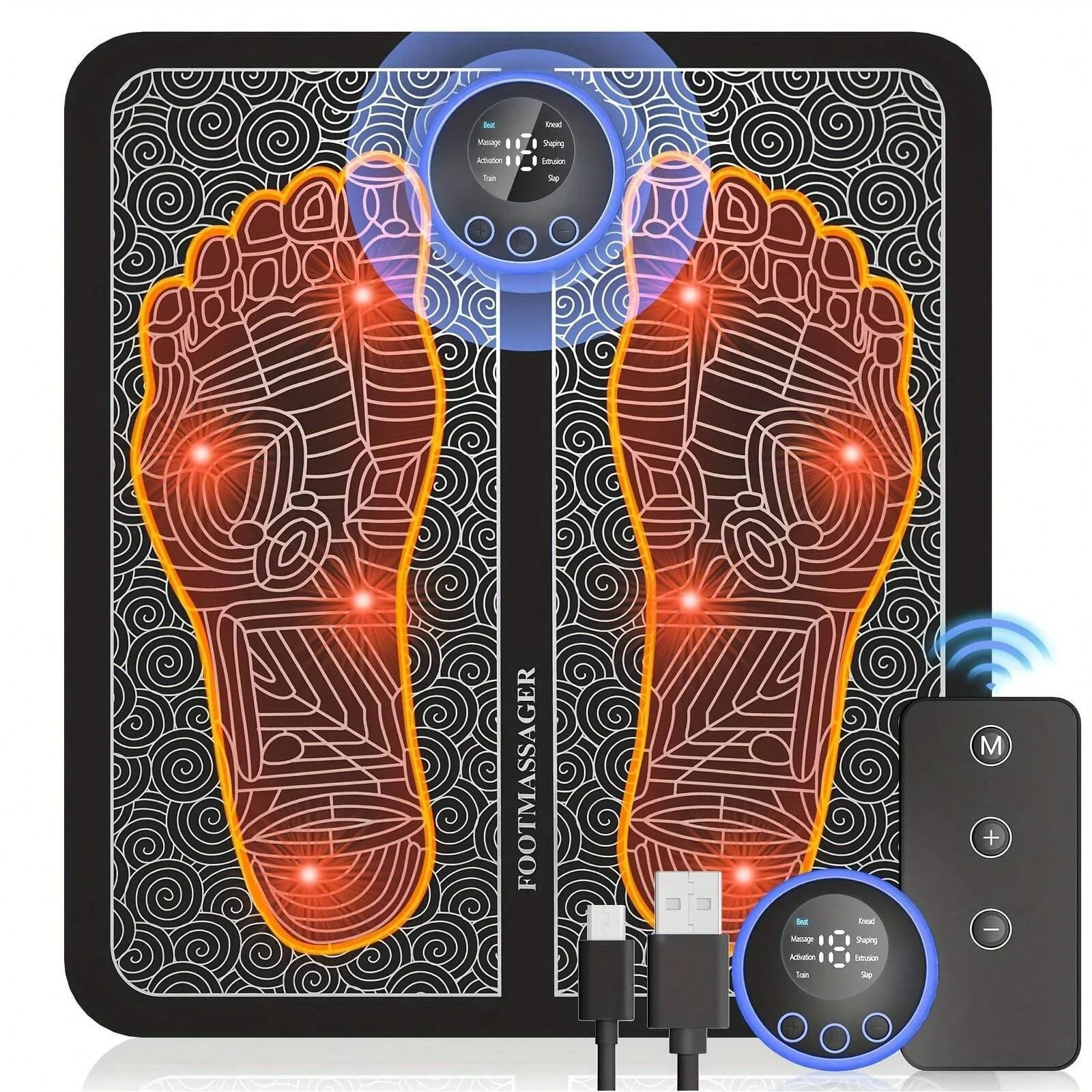 Rechargeable Electronic Foot Massager Pad for Relaxation and Wellness - Image 11