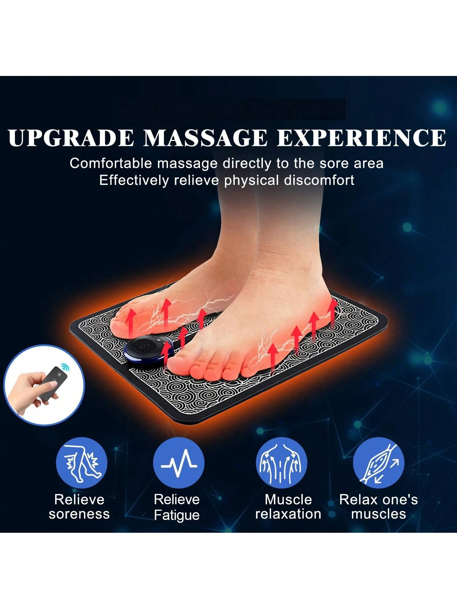 Rechargeable Electronic Foot Massager Pad for Relaxation and Wellness - Image 12