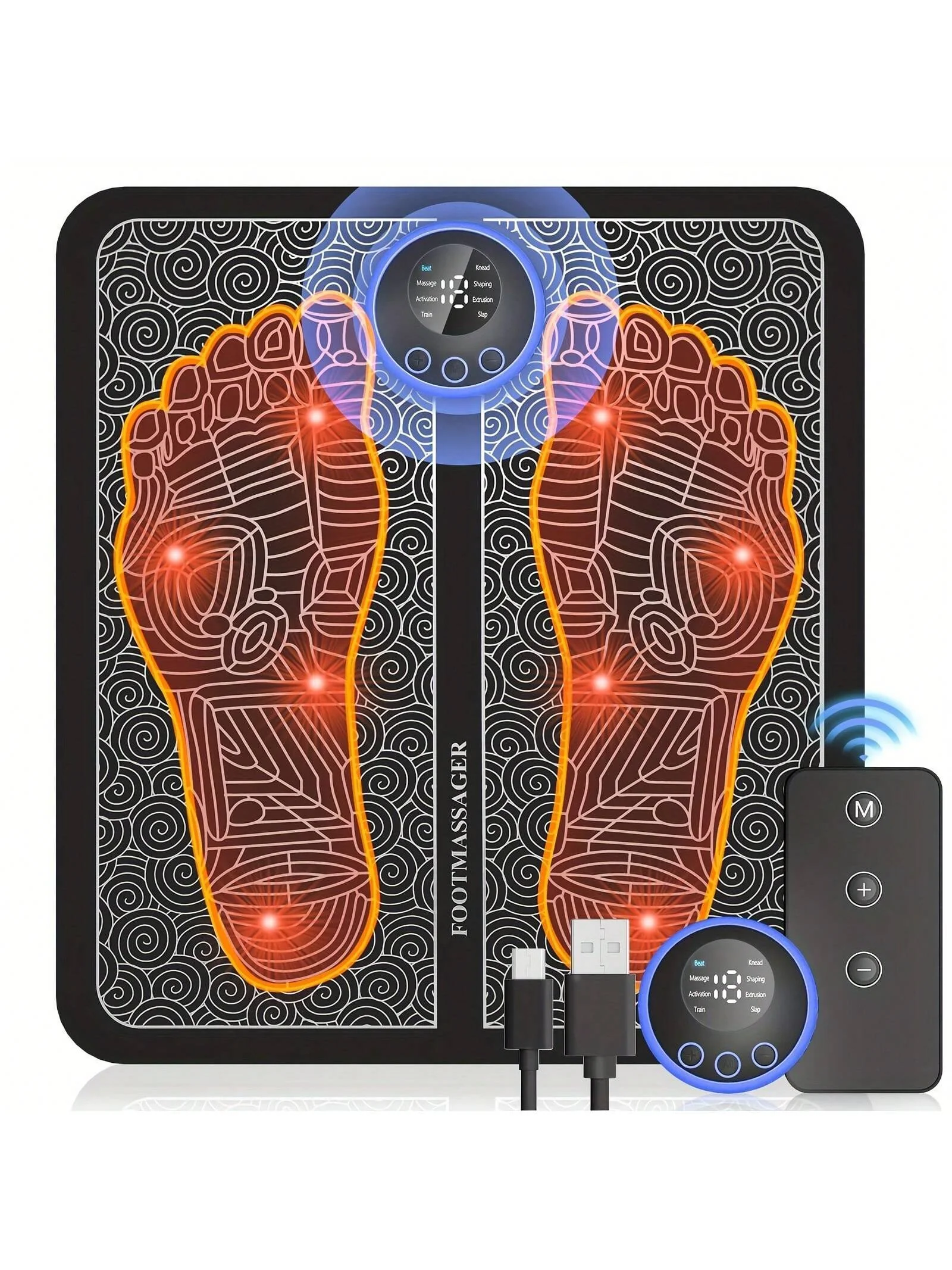 Rechargeable Electronic Foot Massager Pad for Relaxation and Wellness - Image 14