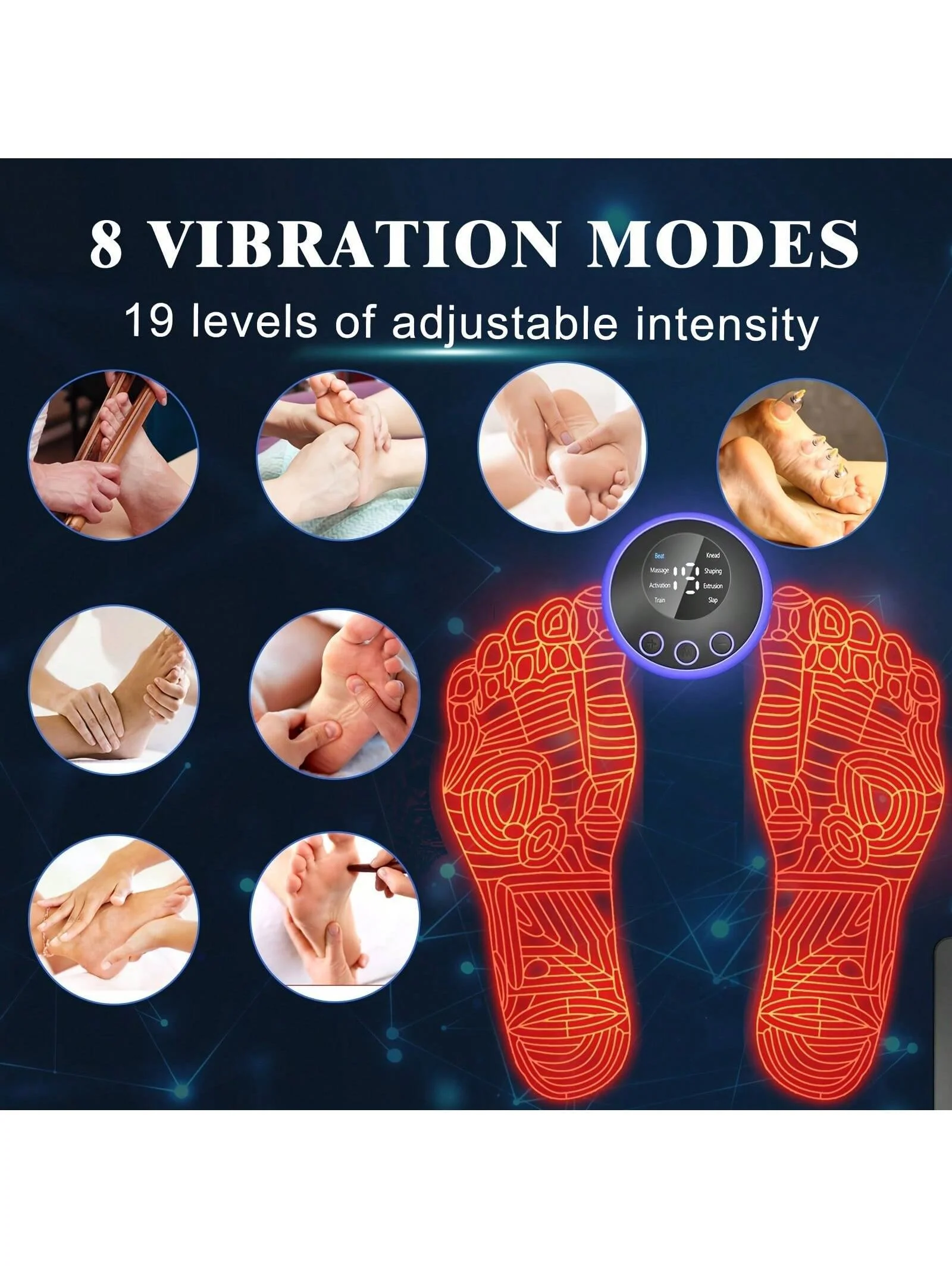 Rechargeable Electronic Foot Massager Pad for Relaxation and Wellness - Image 18
