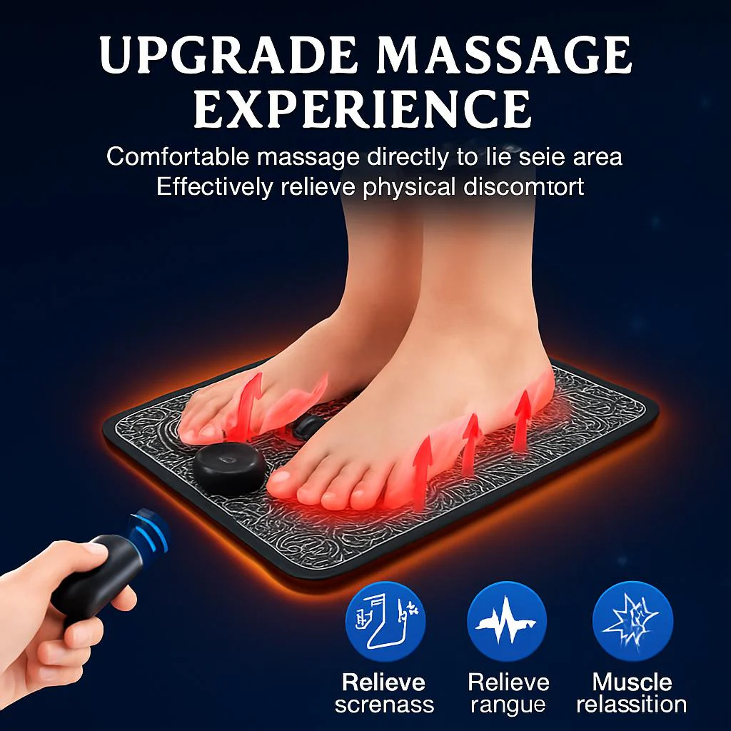 Rechargeable Electronic Foot Massager Pad for Relaxation and Wellness - Image 3